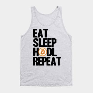 BTC Bitcoin Eat Sleep Hodl Repeat Crypto Cryptocurrencies Tank Top